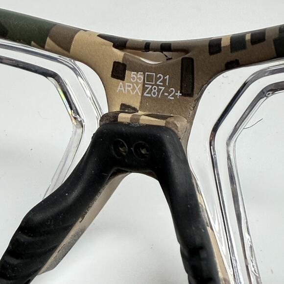 ArmouRx ARX Z87-2+ Brown Clear Rectangular Full Rim Eyeglasses 55-21 H19590 - Picture 6 of 7